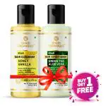 Khadi Organique Honey Vanilla Hair Shampoo & Green Tea Aloevera Conditioner 420ml - Buy 1 Get 1 Free