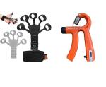 Shopfleet Hand & Finger Grip Combo - Ergonomic Strength Trainer Hand Grip/Fitness Grip (Multicolor)
