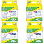 BON BON Classic Large Adult Diaper Disposable Tape Style (L- 39-59 INCH) Adult Diaper 40 PCS Multiple Tape Fastners Over Night Protection Ultra Leak Guard and Anti-Bacterial Absorbent Core (L Pack of 4)
