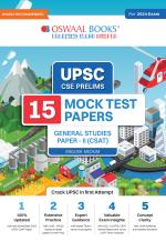 Oswaal UPSC CSE 15 Mock Test Papers General Studies Paper-II (CSAT) (English Medium) (For 2024 Exam)_oswaal books