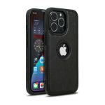 Yellowcult Apple iPhone 13 Pro Max with Logo View Black Pu Leather Back Cover Case (6.7inch)