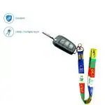 StealODeal Multicolor Tibetan Ladakh Prayer Words Lanyards With Carabiner Key Chain