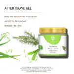 NATUUR - After Shave Gel - 100ml | With Aloe & Tea Tree | Soothes and Hydrates Skin | Chemical-Free Formula | Suitable for Sensitive Skin | Reduces Razor Burn and Ingrown Hairs | Provide Healthy Glow I Synthetic fragrances and preservatives free