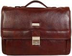 Scharf Genuine Leather Brown Medium Messenger Bag For Women