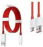 maxxcen Type C 6 A 1 m 6A USB TYPE C SUPER FAST/A19/DASH/VOOC DATA CABLE ONLY (Compatible with ALL C TYPE MOBILE PHONE CHARGER CABLE, Red, One Cable)