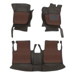 Autoistix 7D Premium Custom Fitted Car Mats For Hyundai Alcazar (6 Seater) 2021 - Black Tan