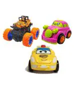 CrackaDeal Unbreakable Friction Powered Toy Set of Car, Robot Car & Monster Car For Kids, Multicolor (Pack of 3)