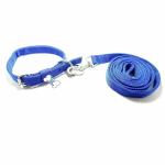 THE DDS STORE Neck Collar Belts and Leash Set Collar Width- 0.75 inch and Neck Girth Size- 34-42 cm Suitable for All Dog Small to Medium Breeds-Blue