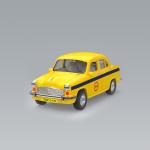 SARASI Kolkata Ambassador Taxi Car, Door Openable, No Sharp Edges, Pull Back Action (Yellow, Pack of: 1)