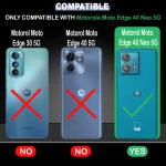 Casotec Back Cover for Motorola Edge 40 Neo 5G | Full Camera Protection | Liquid Silicon Case | Flexible Bumper Case for Motorola Edge 40 Neo 5G (Purple)