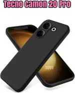 XOVO Back Cover for Tecno Camon 20 Pro 5G (Black, Dual Protection, Silicon, Pack of 1)