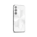 GADGETSWRAP Printed Vinyl Skin Sticker for Samsung Galaxy S23 - silver lucky four leaf clover