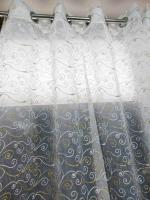 Jvin Fab White Polyester Curtain, 2.44 X 1.22 X 0.08 M