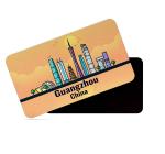 Dhcrafts Orange Metal China Guangzhou Printed Fridge Magnet, 8.6 X 5.4 Cm