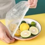 BREAZBELL Fresh Keeping Bags, Plastic Sealing Bags Food Cover, Elastic Stretch Adjustable Bowl Lids, Universal Kitchen Wrap Seal Fresh Keeping Caps Fresh Keeping Bags Covers,Plastic Stretchable Food Covers for Leftover And Meal Prep (100PCS)