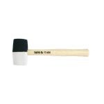 Yato YT-4601 Rubber Mallet 340G|Wooden handle|White and Black Head|Industrial tool|Automotive|Power Tools|Home Tools|hand tools|Repair Tool|Rubber mallet hammer|Hammer for Drill|Hammer for car