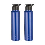 WORLD'NOX Water Bottle | Stainless Steel Fridge Bottles | 100% Leak Proof Steel Water Bottle for Office, School, Home, Gym | Rust Free Steel Bottle for Men, Women, Girls & Boys | 1000 ML | Pack of 2