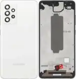 Imbi Samsung Galaxy A72 White Plastic Replacement Housing Body With Middle Frame Andside Button Full Panel