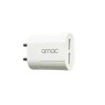 AMAQ CH-17 1.8A 9W AMAQ Wall Charger, Dual Port Fast Charger Fast Charging Power Adapter Compatible with iPhone 14/13/12/X,Samsung S21/S20/Note 20/10/9/8,Sony,Xiaomi,(15W White)