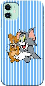 CustomEra Apple iPhone 11 Multicolour Tom Jerry Blue Checks Design Plastic Hard Case Back Cover