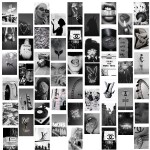 Kitty Cat - Boujee Black Aesthetic Wall Collage Kit for Room Decor | Set of 30 Aesthetic Posters | 300 GSM Water Resistant Paper | Size 4x6 Inch | Unframed | Comes With Double Sided Tissue Tape Roll