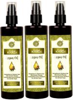 Herbal Khadi Herbal Hair Oil, Pure Argan Hair Oil For Dry & Coarse & Beautiful Skin Pack of 3