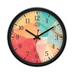 nest ART Wall Clock for Living Room, Bedroom, Home, Office, Kitchen, Round Shape Classic Roman Plastic Wall Clock for Home Decor (Black)