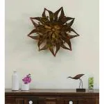 Antaryuga Design13 Wrought Iron Star Flower Big Decorative Wall Art, 24 X 6 X 24 Inch