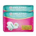 SMILE PAD Anion Air Sanitary Pad for Heavy Flow | Combo Pack of 2 - 20 XXL Size Sanitary Napkins with Long Flexi Wings for Extra Leakage Coverage | Odor Control, Rash free