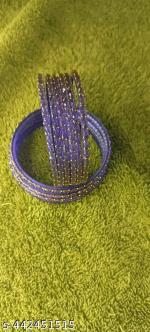 VIBRANCE Rain Drops Bangles for Girls, Women and Adults, light weight bangles (Packing of 12 bangles) (2.6)