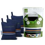 Dr. CHARCOAL Non Electric Air Purifiers Deodorizer Dehumidifier For Bedroom, Living And Kids Room, Modish Neel (Pack Of 3 X 500 g)