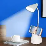 iDOLESHOP Desk Light with 3 Shades Touch Control, Night Lamp and Mobile Holder Design Study Lamp