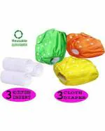 BEAUTIQ CLOTH COLLECTIONS cute station Reusable Cloth Diapers - XL (Pack of 6)