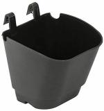 Plastic Vertical Garden Wall Hanging Pot (Black, Standard) - Set of 10 Qty