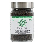 Pure Tree Organic Black Peppercorn 175 gm | Kaali Mirch | Indian Spice | Certified Organic