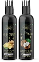 Desi Crew Ginger and Coconut Hair for Skin, Body and Hair Care 100 ml Each