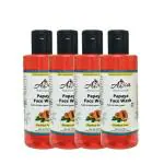 Aixa Papaya Face Wash for Oily & Acne-Prone Skin | Deep Cleanse & Control Oil Production | Leaves Skin Feeling Fresh & Matt | 210ml | Set Of 4