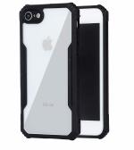 ANKIRANT Apple iPhone 6 Plus Transparent Black Bumper Plastic Hybrid Crystal Clear Camera Protect Airbag Design All Side 360 Degree Protection Back Case Cover