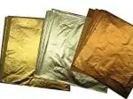 GSWC Imitation Gold Silver Copper Metallic Foil Paper Sheets Gilding for DIY Art Crafts Furniture Decoration and Painting (Pack of 3 x 50 Sheets)