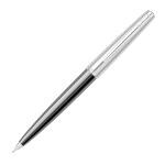 Scrikss Metropolis | 0.7mm Mechanical Lead Pencil | Black Lower Body | Stainless Steel Upper Body | Click Mechanism | Chrome Trims