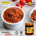 SnaXup Tasty Tomato Pickle | Tamatar ka Achaar | Low Oil | Low Sodium | Home Like | 500 gm (Pack of 1)