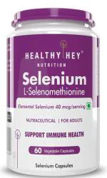 Healthyhey Nutrition Selenium Capsules 40Mcg - Superior Absorption - 60 Vegetarian Capsules (Set Of 60)