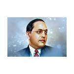 Dharvika Innovations Multicolor Vinyl Dr. Bhim Rao Ambedkar Sparkle Coated Self Adhesive Waterproof Painting Without Frame - 24 X 36 Inch