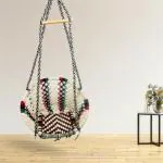 Curio Centre Multicoloured Cotton Round Swing for Adults/Hammock Chair/Swing for Home
