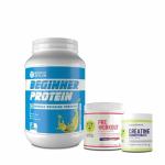 Muscle Asylum Beginner Protein Kesar Pista 22 Servings, Creatine 100g Unflavored Pre Workout 180g Fruit Punch