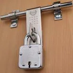 Harrison Padlocks/Square Padlock 50mm 6 Lever with 3 Keys T-27-0040 Pack of 1/ Mild Steel Material/Bright Chrome Plated Finish/Door Lock, Shutter Lock, Godown Lock, gate Lock