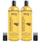 Rey Naturals Cold Pressed 100 Percentage Pure Castor Oil Moisturizing and Healing for Skin, Hair Care and Eyelashes 400ml