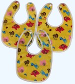 Maalove Waterproof Baby Feeding Bibs/Apron Yellow Pack of 3