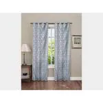 FASHION MAX Curtains for Door 7 Feet Long Door Window Curtain Premium Polyester Weaved Parda Latest Modern Parde for Living Room Bedroom Home Office Screens Chrome Eyelet (5 Feet, Grey)
