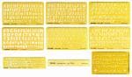 Traceease English & Arabic Alphabet Template Lettering Drafting Tools Stencils, Pack of 9 Pieces